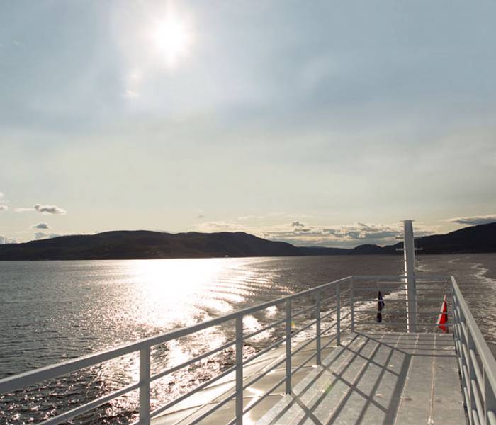 Passerelle VIP au coucher du soleil