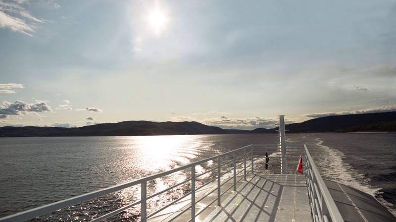 Passerelle VIP au coucher du soleil