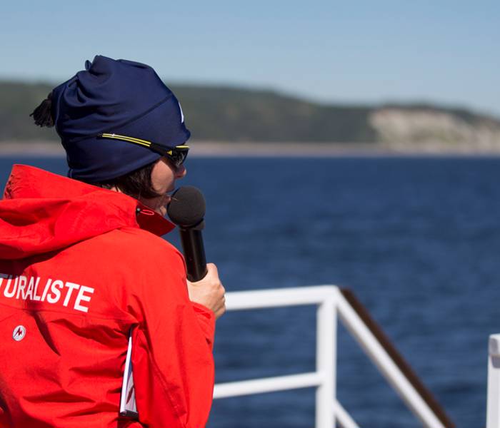 Naturaliste sur le bateau