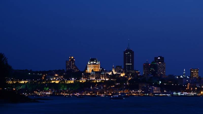 Québec illuminée de nuit