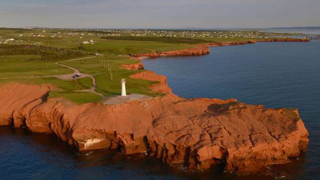 Îles-de-la-Madeleine au couché de soleil